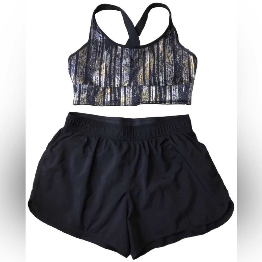 VICTORIA’S SECRET Womens size M S SPORTS BRA SHORTS WORK OUT SET